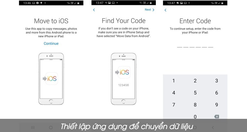 chuyển dữ liệu từ android sang iphone