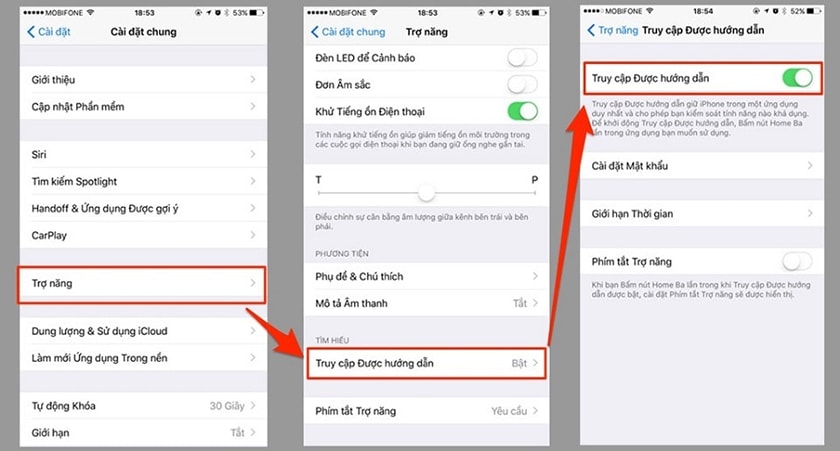 Cách khóa ứng dụng trên iPhone trong cài đặt trợ năng