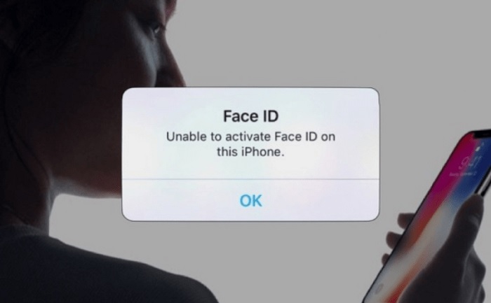 Màn hình thiết bị sẽ hiện ra lời cảnh báo này khi iPhone mất Face ID